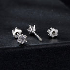 925 Sterling Silver 0.5 Carat Moissanite Earrings for Women