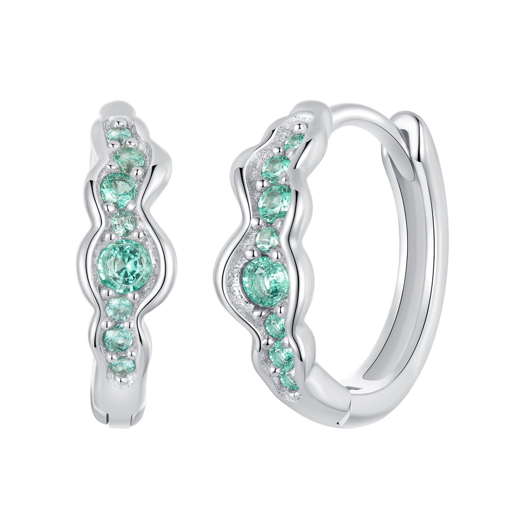 925 Sterling Silver Pave Setting CZ Earrings for Women