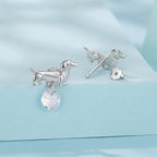 925 Sterling Silver White Gold Plated Pavé Setting CZ Earrings for Women