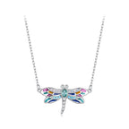 925 Sterling Silver Pendant Necklace with Pavé CZ and Plated Platinum