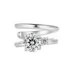 925 Sterling Silver 5mm Moissanite Earrings for Women, 13x8mm, White Gold Plated