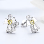 925 Sterling Silver Plated Platinum Gold Earrings for Women