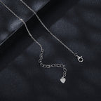 925 Sterling Silver 0.6 Carat Moissanite Pendant Necklace for Women