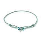 925 Sterling Silver Adjustable Bracelet with CZ and Enamel in Oxidized Finish for Women
