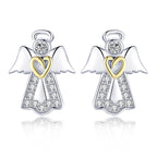 925 Sterling Silver Plated Platinum Gold Earrings for Women