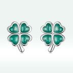 925 Sterling Silver Enamel Plated Platinum Earrings for Women