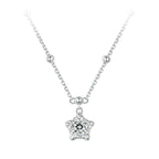 925 Sterling Silver 5mm Moissanite Necklace for Women