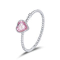 925 Sterling Silver Platinum Plated CZ Ring Size 9.0 for Women