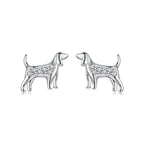 925 Sterling Silver Pavé Set CZ White Gold Plated Earrings for Women