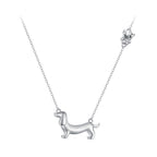 925 Sterling Silver Necklace with CZ Pendant, 450mm Length, Platinum Plated, for Women