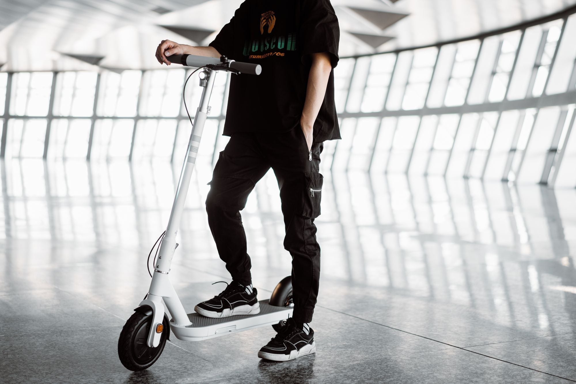 Foldable Electric Scooter w/18.6 Miles Max Operating Range &amp; 15.5 mph Max Speed ​​- White