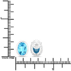 4.00 Carat Genuine Swiss Blue Topaz .925 Sterling Silver Earrings