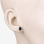 1.60 Carat Genuine Blue Sapphire 10K White Gold Earrings