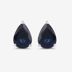 1.60 Carat Genuine Blue Sapphire 10K White Gold Earrings