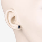 1.60 Carat Genuine Blue Sapphire 10K Yellow Gold Earrings