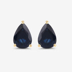 1.60 Carat Genuine Blue Sapphire 10K Yellow Gold Earrings