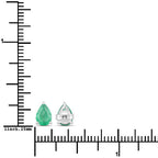 1.30 Carat Genuine Zambian Emerald 10K White Gold Earrings