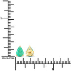 1.30 Carat Genuine Zambian Emerald 10K Yellow Gold Earrings