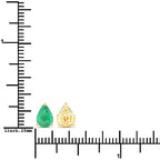 1.30 Carat Genuine Zambian Emerald 14K Yellow Gold Earrings