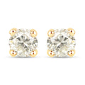 1.01 Carat Genuine Lab-Grown Diamond 14K Yellow Gold Earrings