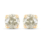 1.16 Carat Genuine LB Diamond 14K Yellow Gold Earrings