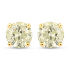 1.12 Carat Genuine LB Diamond 14K Yellow Gold Earrings