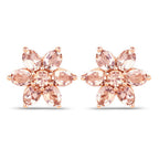 1.98 Carat Genuine Morganite 10K Rose Gold Earrings