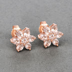 1.98 Carat Genuine Morganite 10K Rose Gold Earrings
