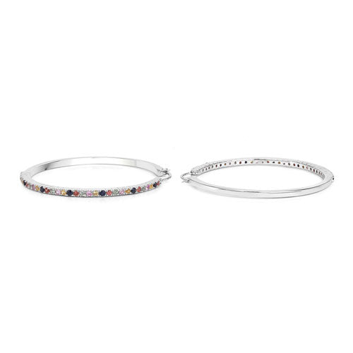 2.24 Carat Genuine Multi-Sapphire .925 Sterling Silver Earrings