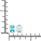 4.00 Carat Genuine Swiss Blue Topaz .925 Sterling Silver Earrings