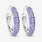 3.06 Carat Genuine Tanzanite .925 Sterling Silver Earrings