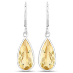10.04 Carat Genuine Citrine .925 Sterling Silver Earrings
