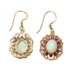 14K Yellow Gold Plated 4.94 Carat Genuine Multi-Stone .925 Sterling Silver Earrings