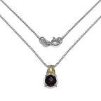 3.16 Carat Genuine Smoky Quartz, Yellow Diamond & White Diamond .925 Sterling Silver Pendant