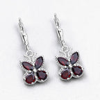 2.60 Carat Genuine Garnet .925 Sterling Silver Earrings