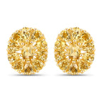 18K Yellow Gold Plated 4.06 Carat Genuine Citrine .925 Sterling Silver Earrings