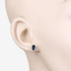 1.90 Carat Genuine Blue Sapphire 10K Yellow Gold Earrings