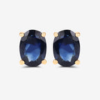 1.90 Carat Genuine Blue Sapphire 10K Yellow Gold Earrings