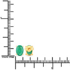1.44 Carat Genuine Zambian Emerald 10K Yellow Gold Earrings