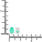 1.44 Carat Genuine Zambian Emerald 14K White Gold Earrings