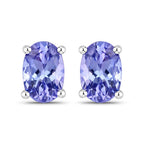 0.88 Carat Genuine Tanzanite .925 Sterling Silver Earrings