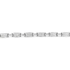 14K White Gold 2.0 Cttw Princess Cut Invisible Set Diamond Rectangular Link Bracelet (I-J Color, I1-I2 Clarity) - 7.25"