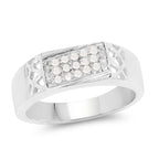 0.23 Carat Genuine White Diamond .925 Sterling Silver Ring