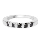 0.50 Carat Genuine Black Diamond .925 Sterling Silver Ring