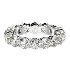 Round Cut Lab Grown Diamond Eternity Ring in 14k White Gold (4 cttw FG/VS2)