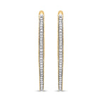 10k Yellow Gold Round Cut Diamond Earrings (1 cttw, I-J Color, I2-I3 Clarity)