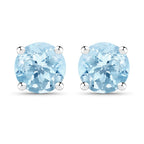 2.10 Carat Genuine Blue Topaz .925 Sterling Silver Earrings