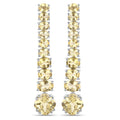 18K White Gold Plated 7.22 Carat Genuine Citrine .925 Sterling Silver Earrings