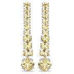 18K White Gold Plated 7.22 Carat Genuine Citrine .925 Sterling Silver Earrings