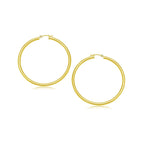 10k Yellow Gold Polished Hoop Earrings (25 mm)